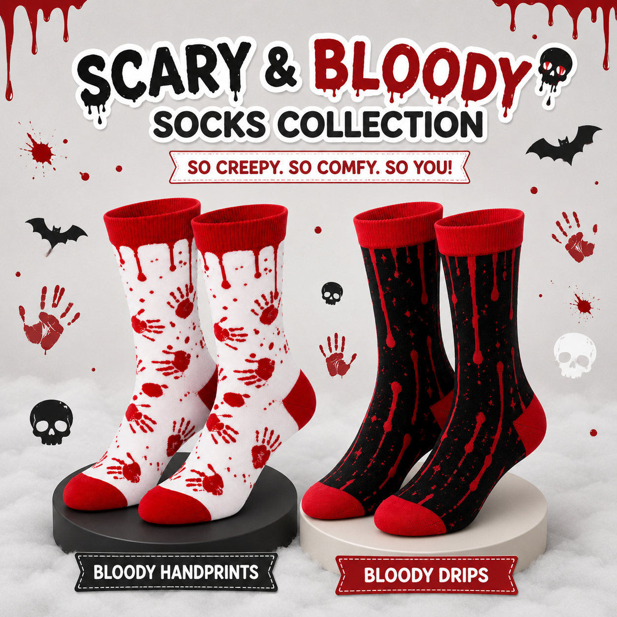 Scary Halloween Spooky Socks