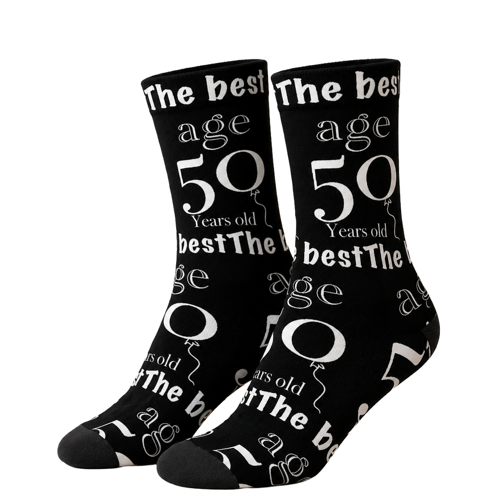 Happy Birthday - How OLD!!! with 50th Birthday Socks