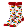 LGBTQ Socks Rainbow Hearts