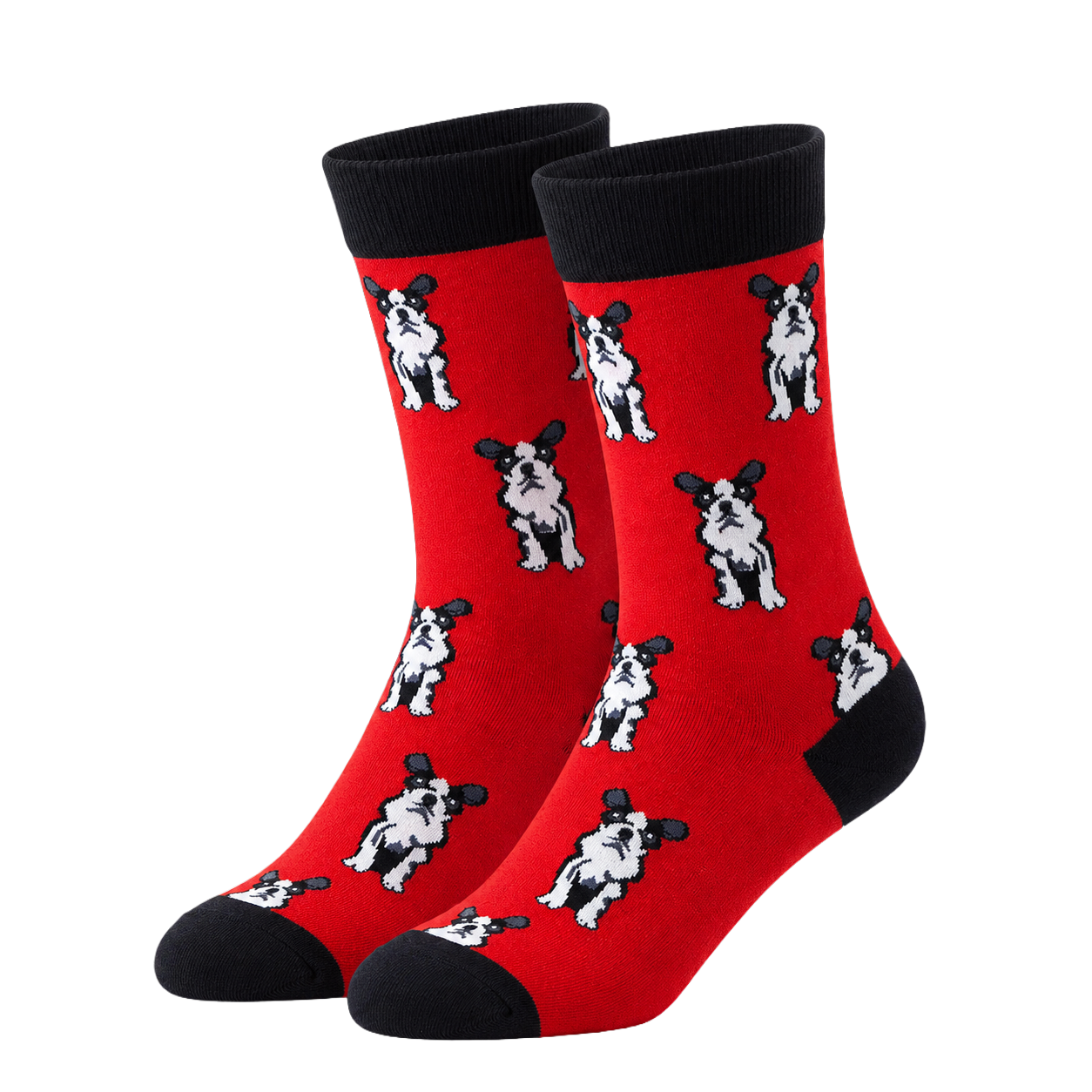 Red French Bulldog Frenchie Socks