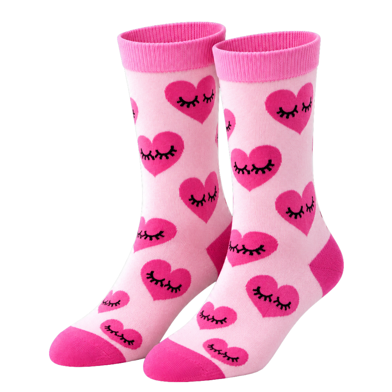 Pink Socks Eye Lashes