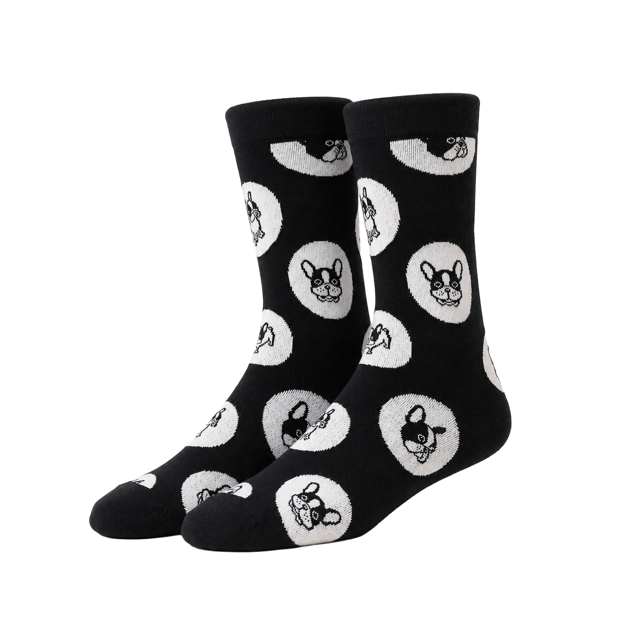 Black & White Frenchie - French Bulldog Socks