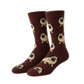 Brown Pug Dog Socks